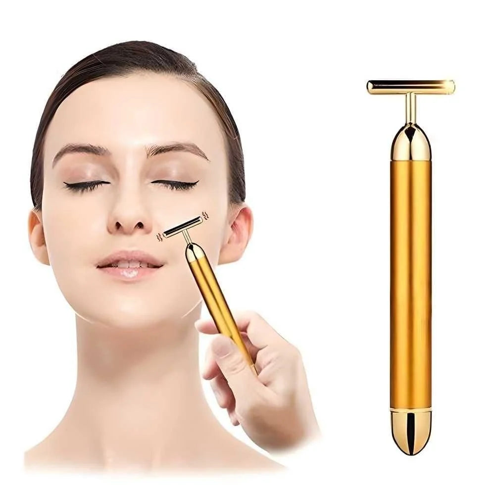 Sunshine Mart™ 24K Gold Energy Facial Massage Roller